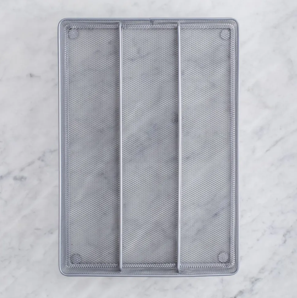KSP Mesh Utensil Tray (Silver) 40 x 27.5 x 5 cm