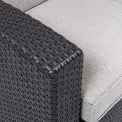 KSP Miami '2-Seat' Couch with Cushions (Brown/Grey)