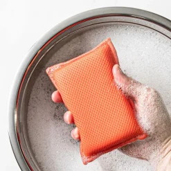 KSP Mighty Sponge Non-Scratch Cleaning Scrubby (Coral)