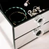KSP Mirror '2-Drawer' Jewellery Box (Silver) 20 x 15 x 14.5 cm