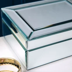 KSP Mirror 'Sparkle Mirror' Jewellery Box 21x16x8.5cm (Silver)