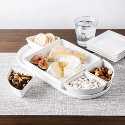 KSP Modular 'Oval' Porcelain Entertainment Pack - Set of 6 (White)