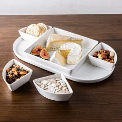 KSP Modular 'Oval' Porcelain Entertainment Pack - Set of 6 (White)