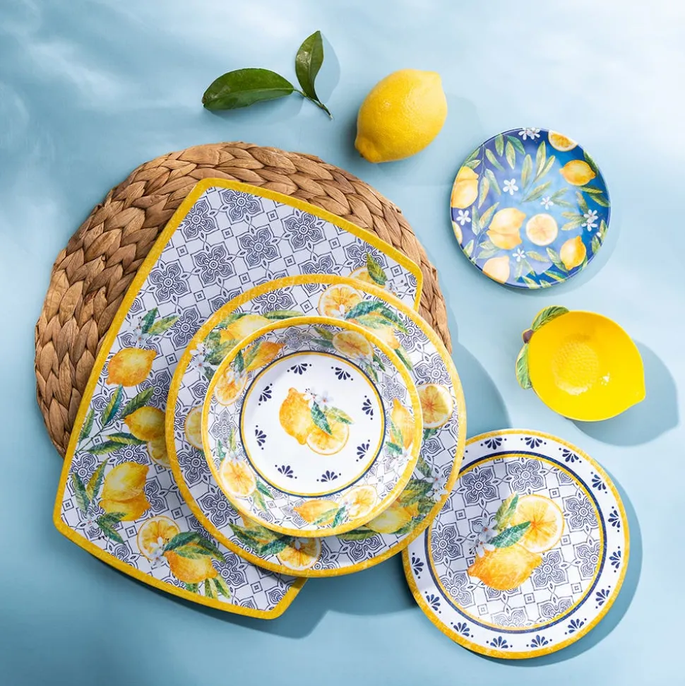 KSP Nibble 'Capri' Melamine Tidbit Plate - Set of 4