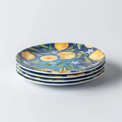 KSP Nibble 'Capri' Melamine Tidbit Plate - Set of 4