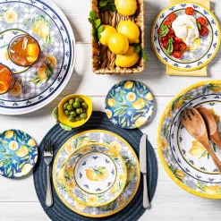 KSP Nibble 'Capri' Melamine Tidbit Plate - Set of 4