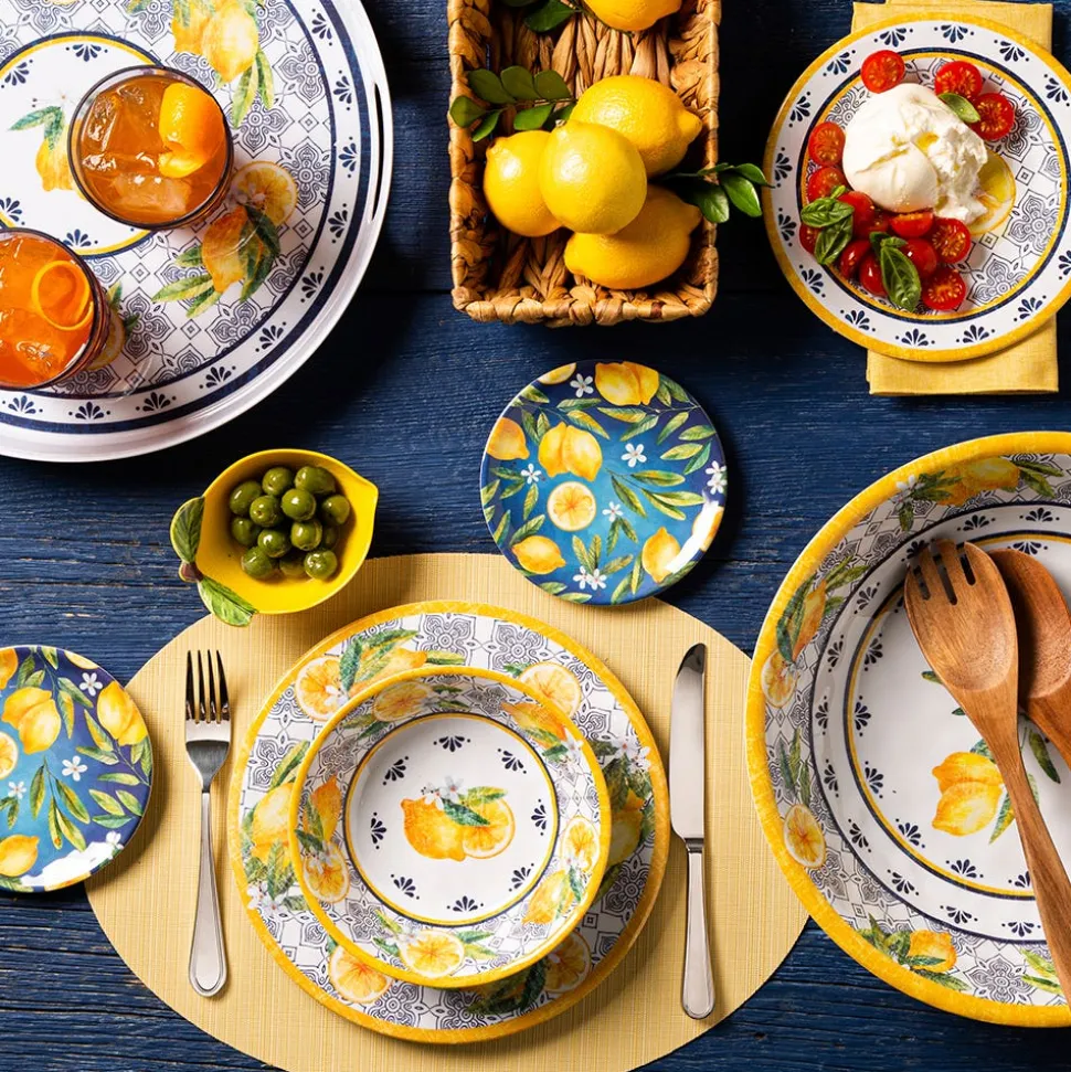 KSP Nibble 'Capri' Melamine Tidbit Plate - Set of 4