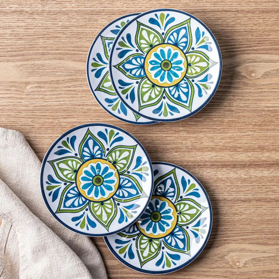 KSP Nibble 'Madrid' Melamine Tidbit Plate - Set of 4