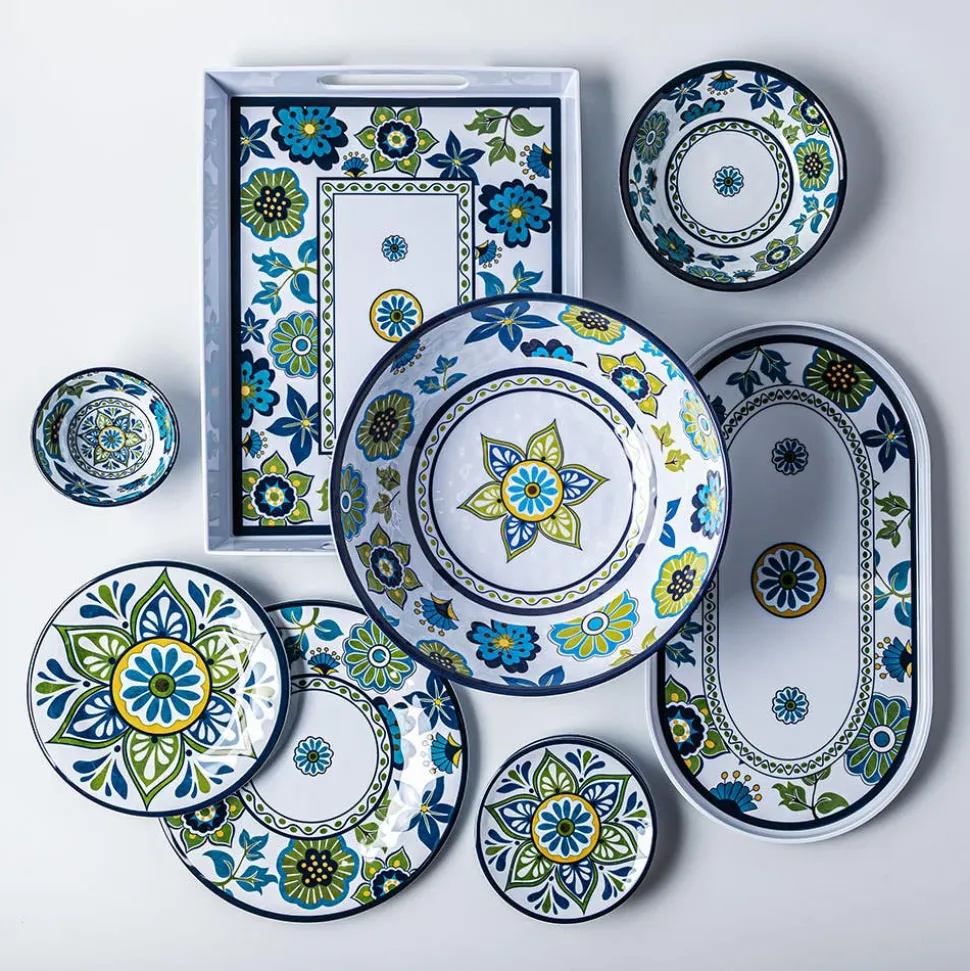 KSP Nibble 'Madrid' Melamine Tidbit Plate - Set of 4