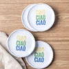 KSP Nibble Melamine Tidbit Plate 6" Dia. - Set of 4