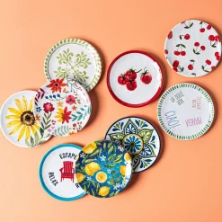 KSP Nibble 'Tomato' Melamine Tidbit Plate - Set of 4