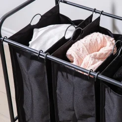 KSP Noir Garment Rack with 3 Laundry Bags (Black)