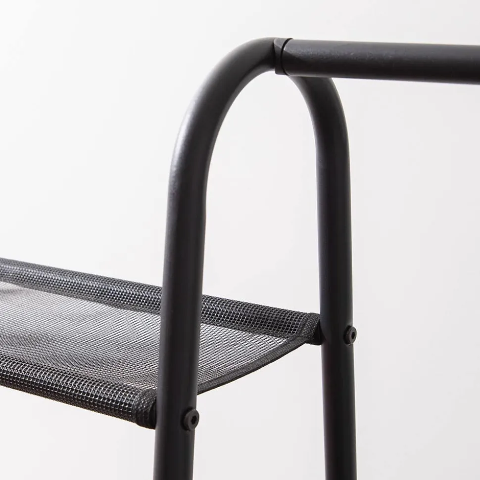 KSP Noir Garment Rack with Shelves (Black)