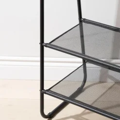 KSP Noir Garment Rack with 2 Shelves (Black)