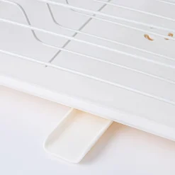 KSP Nova Dish Rack with Bamboo Handles (White/Natural)