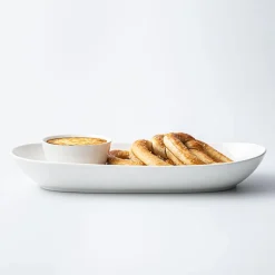 KSP Nuevo Porcelain Oval Chip and Dip - Set of 2