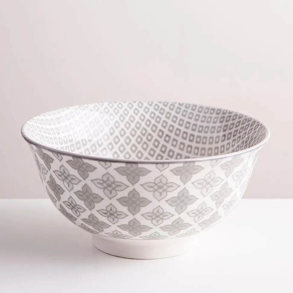 KSP Oishi 'Diamond' Stoneware Bowl - Medium (Grey)