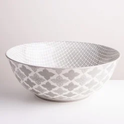 KSP Oishi 'Diamond' Stoneware Bowl - Large (Grey)
