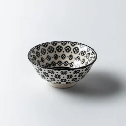 KSP Oishi 'Flower Burst' Stoneware Dip Bowl (Black)