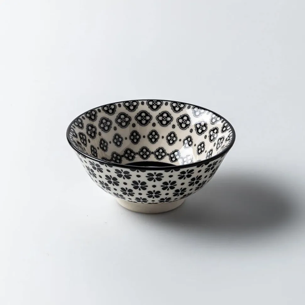 KSP Oishi 'Flower Burst' Stoneware Dip Bowl (Black)