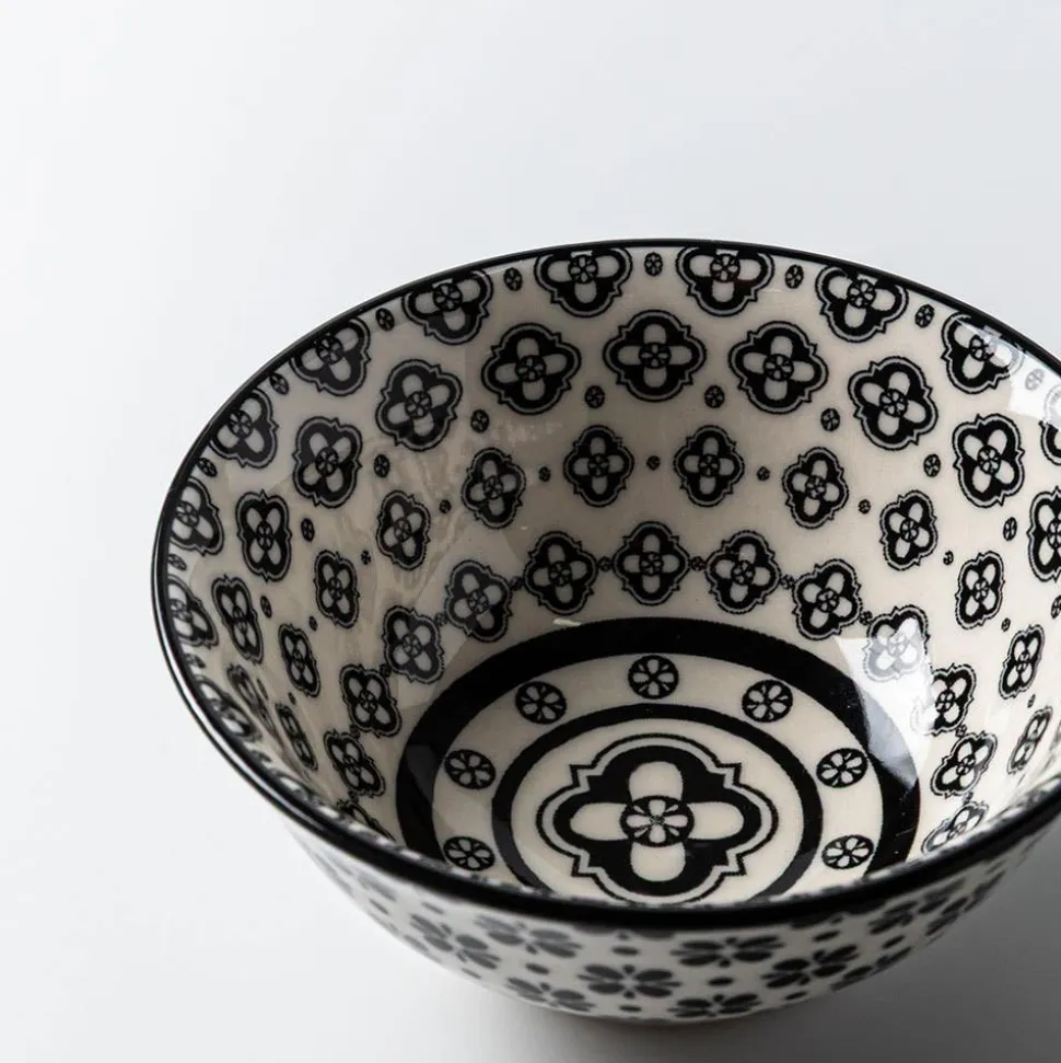 KSP Oishi 'Flower Burst' Stoneware Dip Bowl (Black)
