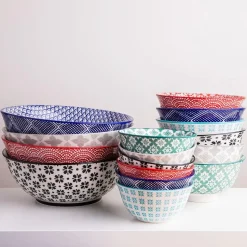 KSP Oishi 'Flower Burst' Stoneware Bowl - Medium (Black)