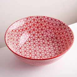 KSP Oishi 'Sakura' Stoneware Bowl - Large (Red)