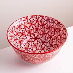 KSP Oishi 'Sakura' Stoneware Bowl - Small (Red)