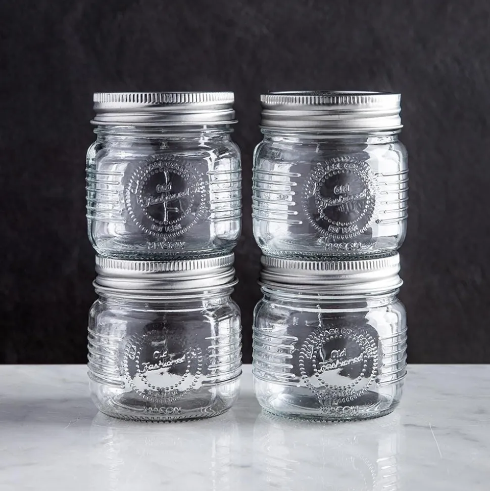 KSP Old Fashion Glass Mason Jar - Set of 4