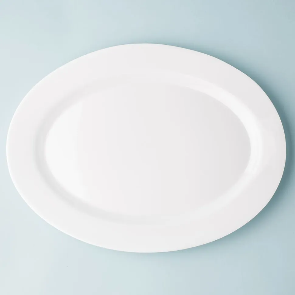 KSP Opal Glass Platter (14" White)