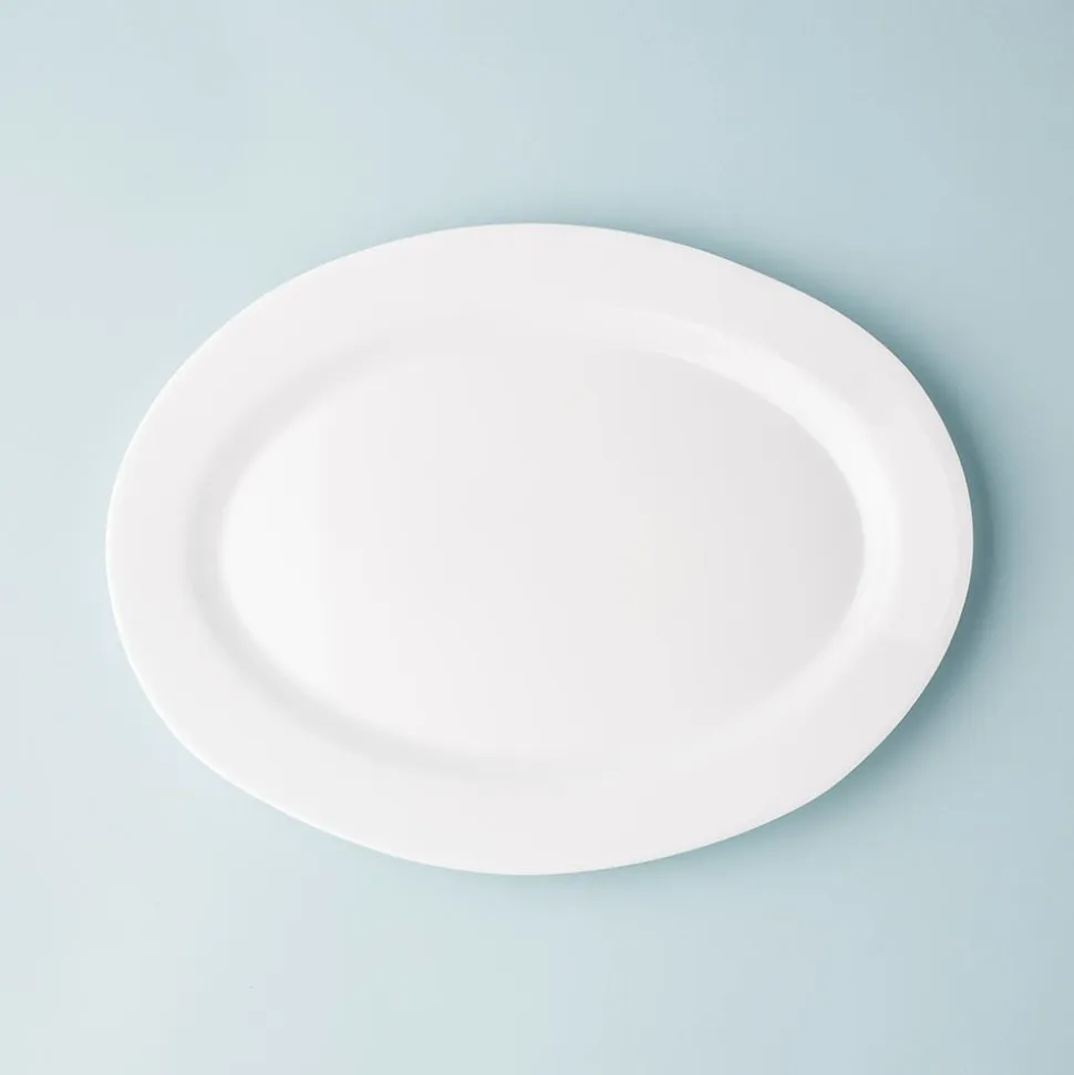KSP Opal Glass Platter (12" White)