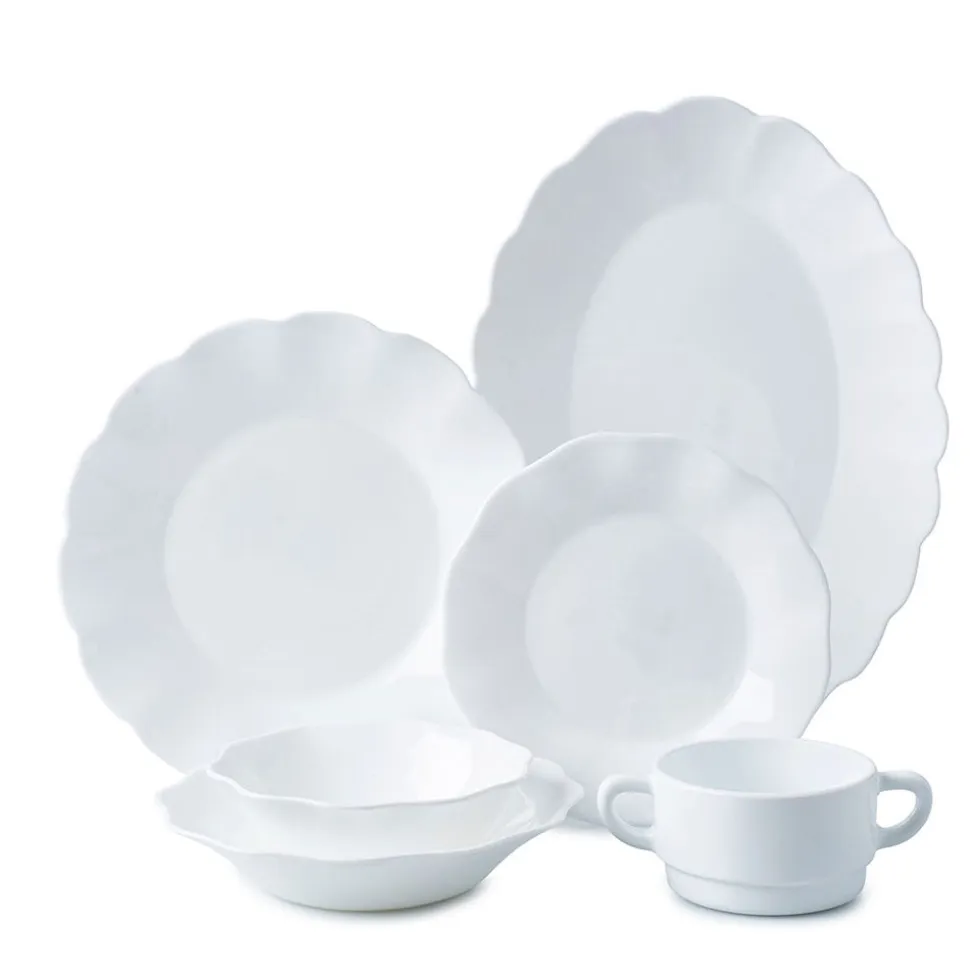 KSP Opal 'Petal' Glass Dinner Plate