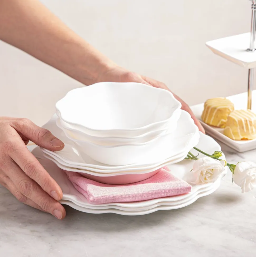 KSP Opal 'Petal' Glass Dinner Plate