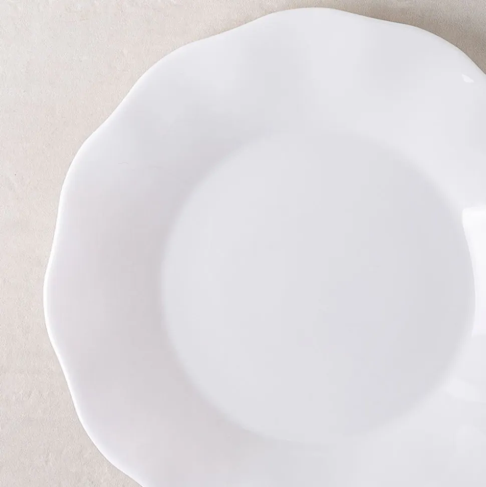 KSP Opal 'Petal' Glass Side Plate 8"