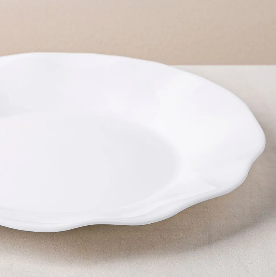 KSP Opal 'Petal' Glass Side Plate 8"