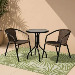 KSP Outdoor 'Cabarete Fern' All Season Mat 9' x 12' (Ivory/Green)