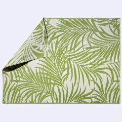 KSP Outdoor 'Cabarete Fern' All Season Mat 9' x 12' (Ivory/Green)