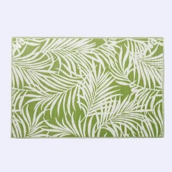 KSP Outdoor 'Cabarete Fern' All Season Mat 6' x 9' (Ivory/Green)