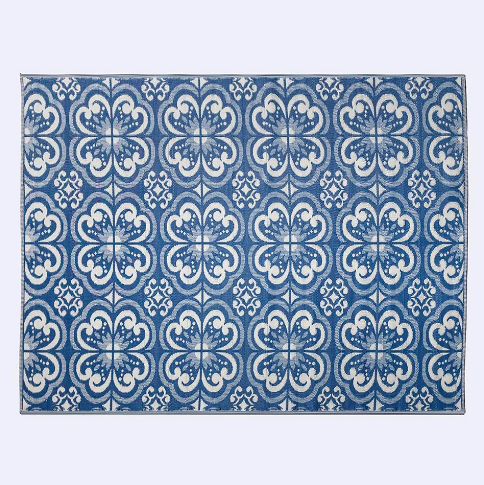 KSP Outdoor 'Mykonos' All Season Mat 9' x 12' (Blue/White)