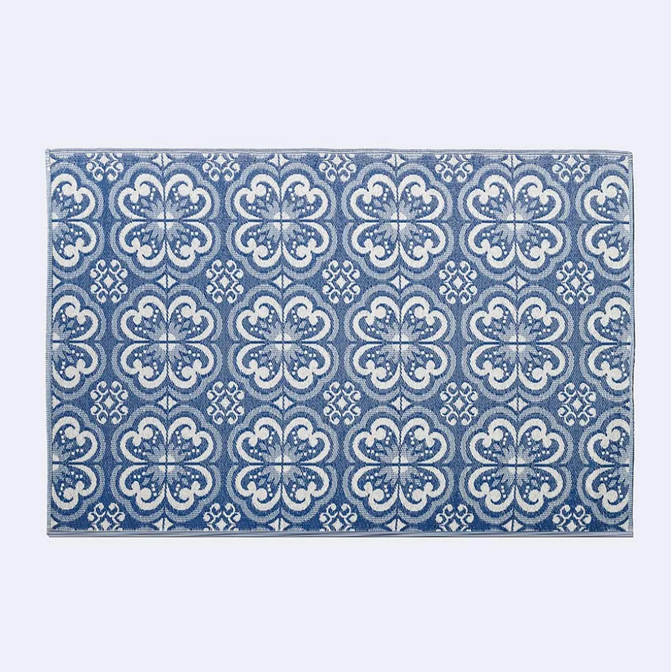 KSP Outdoor 'Mykonos' All Season Mat 6' x 9' (Blue/White)