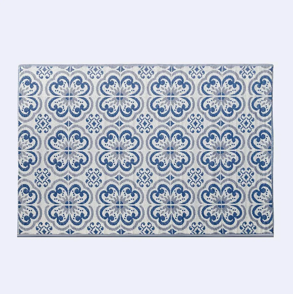KSP Outdoor 'Mykonos' All Season Mat 6' x 9' (Blue/White)
