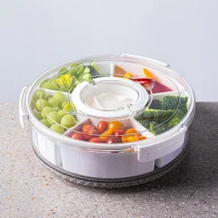 KSP Parkside '6-Section' Round Food Storage Container (White)