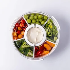 KSP Parkside '6-Section' Round Food Storage Container (White)
