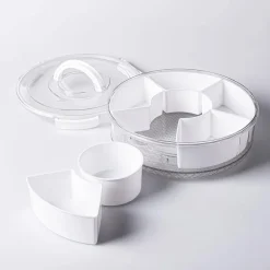 KSP Parkside '6-Section' Round Food Storage Container (White)
