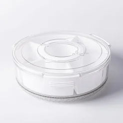 KSP Parkside '6-Section' Round Food Storage Container (White)