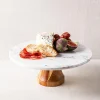 KSP Pavlova Marble Cake Stand with Wood Base (Marble)