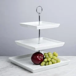 KSP Plateau 3-Tier Serving Platter (White)