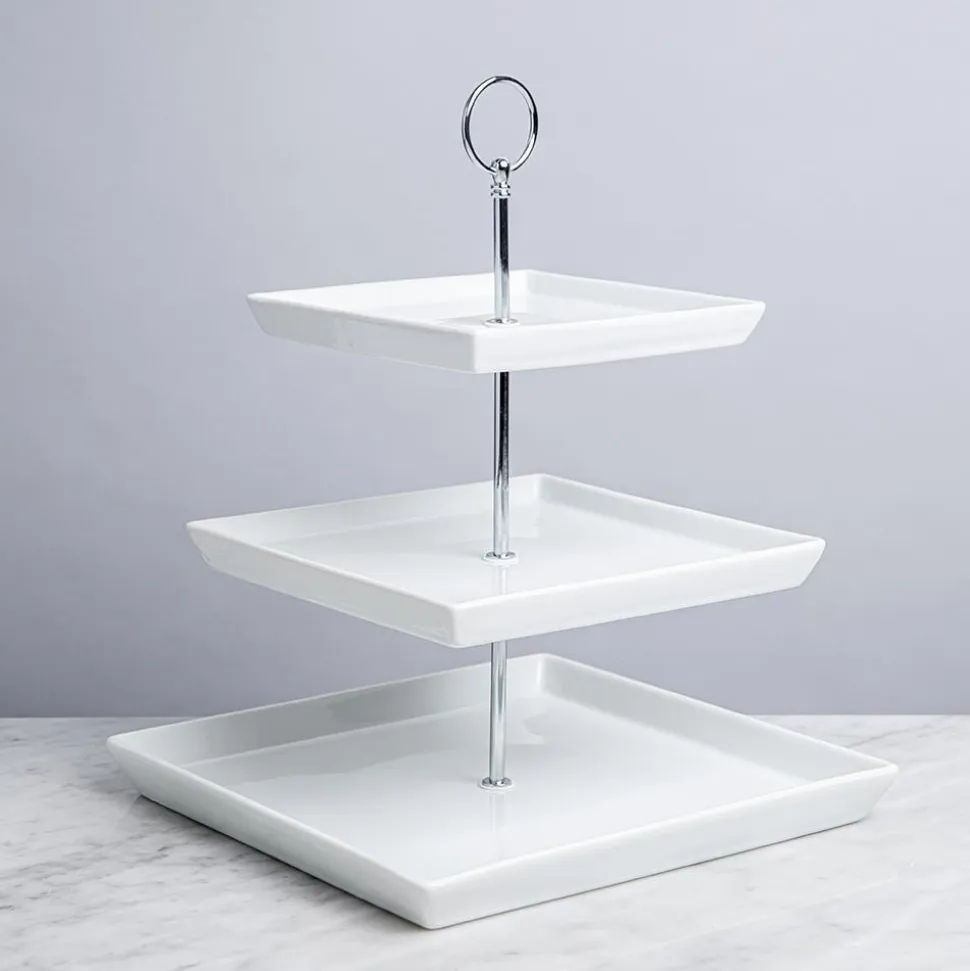 KSP Plateau 3-Tier Serving Platter (White)