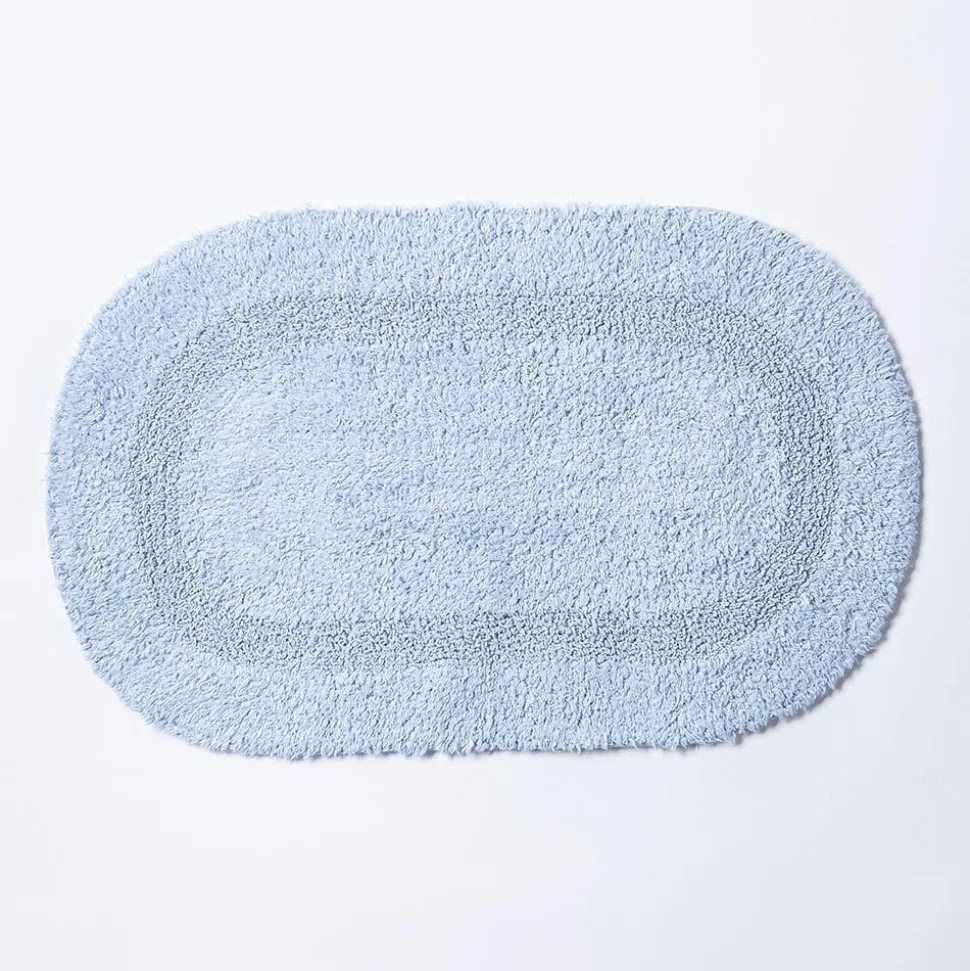 KSP Plush Oval Cotton Bathmat Reversible (Lavender)
