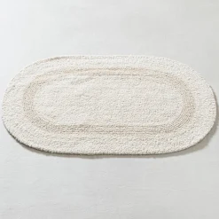 KSP Plush Oval Cotton Reversible Bathmat 18x28